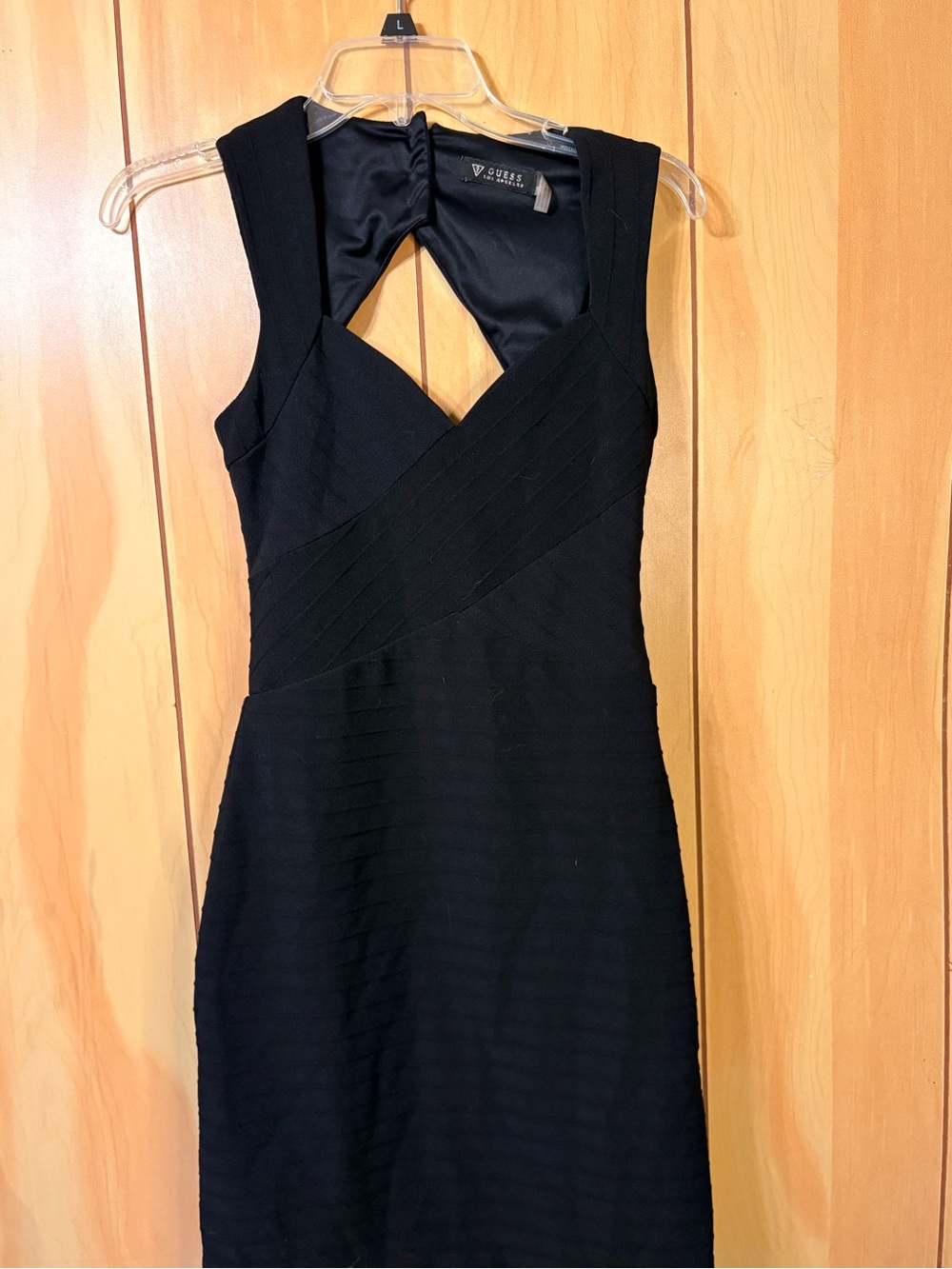 GUESS Black One-Shoulder Sheath Dress